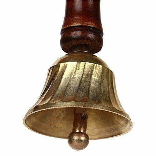 Brass & Wooden Pooja Prayer Ghanta - Indian Hindu Festivals - Grab2buy