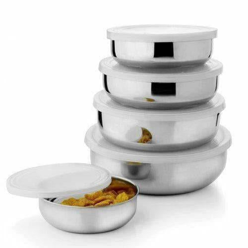 Stainless Steel Air Tight Lid Bowl Set Of 5 - Grab2buy