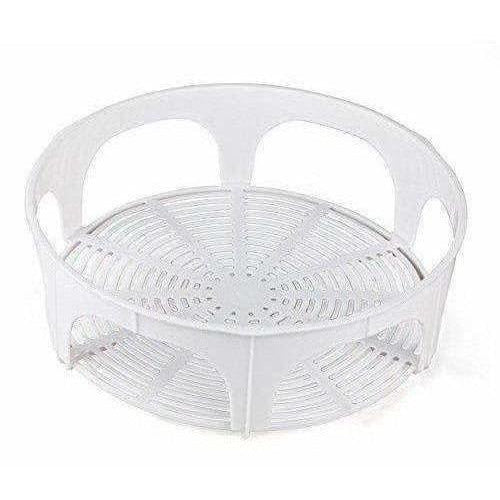 Roti Plus Plastic Casserole with Lid - White & Grey Color Combination - Grab2buy