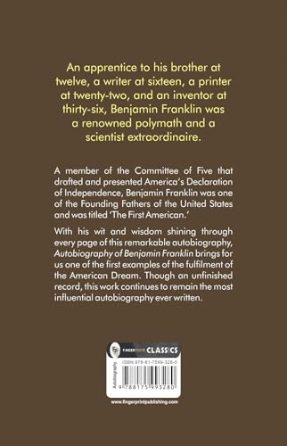 The Autobiography of Benjamin Franklin: Founding Father's Life Story | American Statesman | Enlightenment Thinker | Self-Made Man | Historical Memoir | Revolutionary Era by Benjamin Franklin  Grab2Buy Generic Grab2Buy