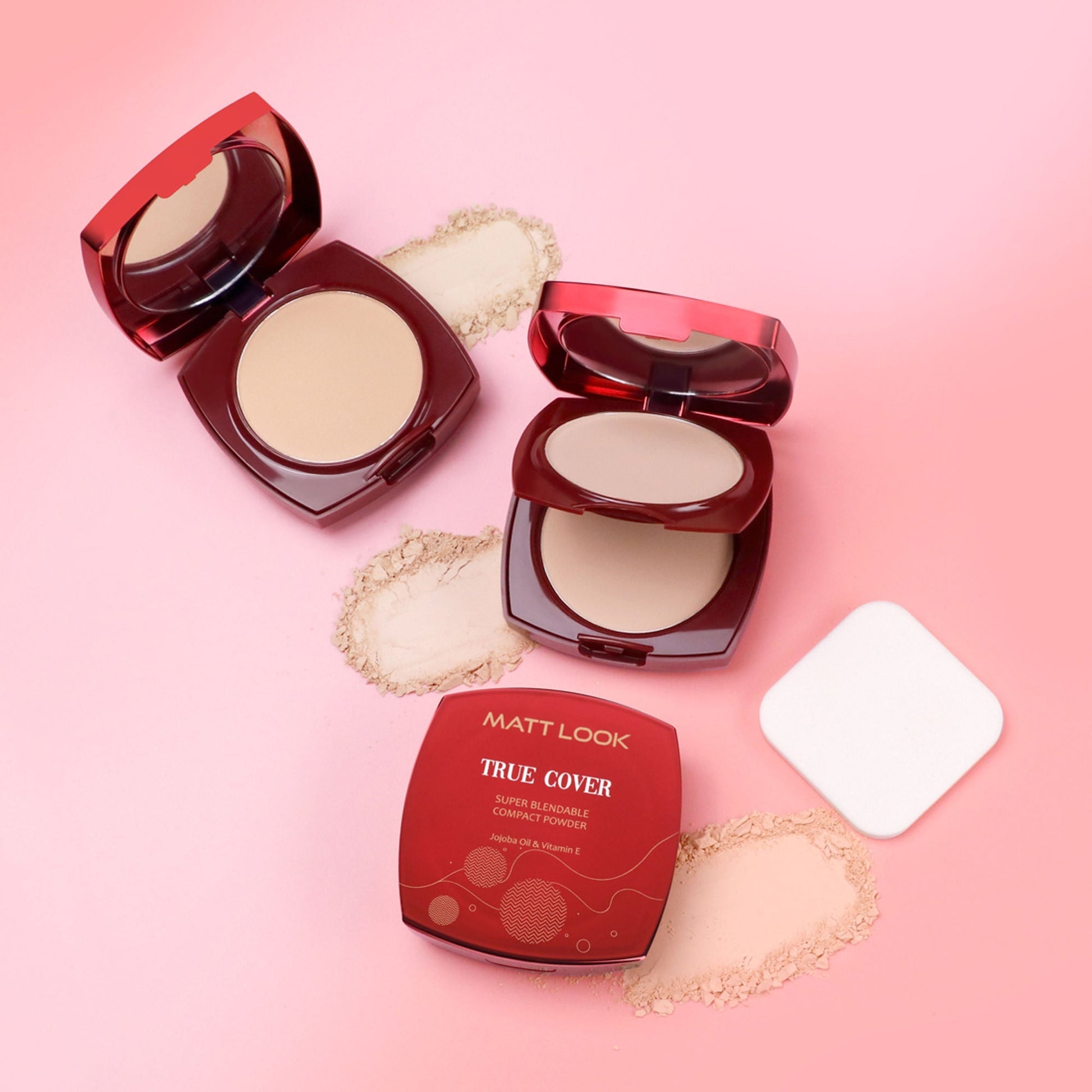 Matt Look True Cover Super Blendable Compact Powder - Golden Sand 