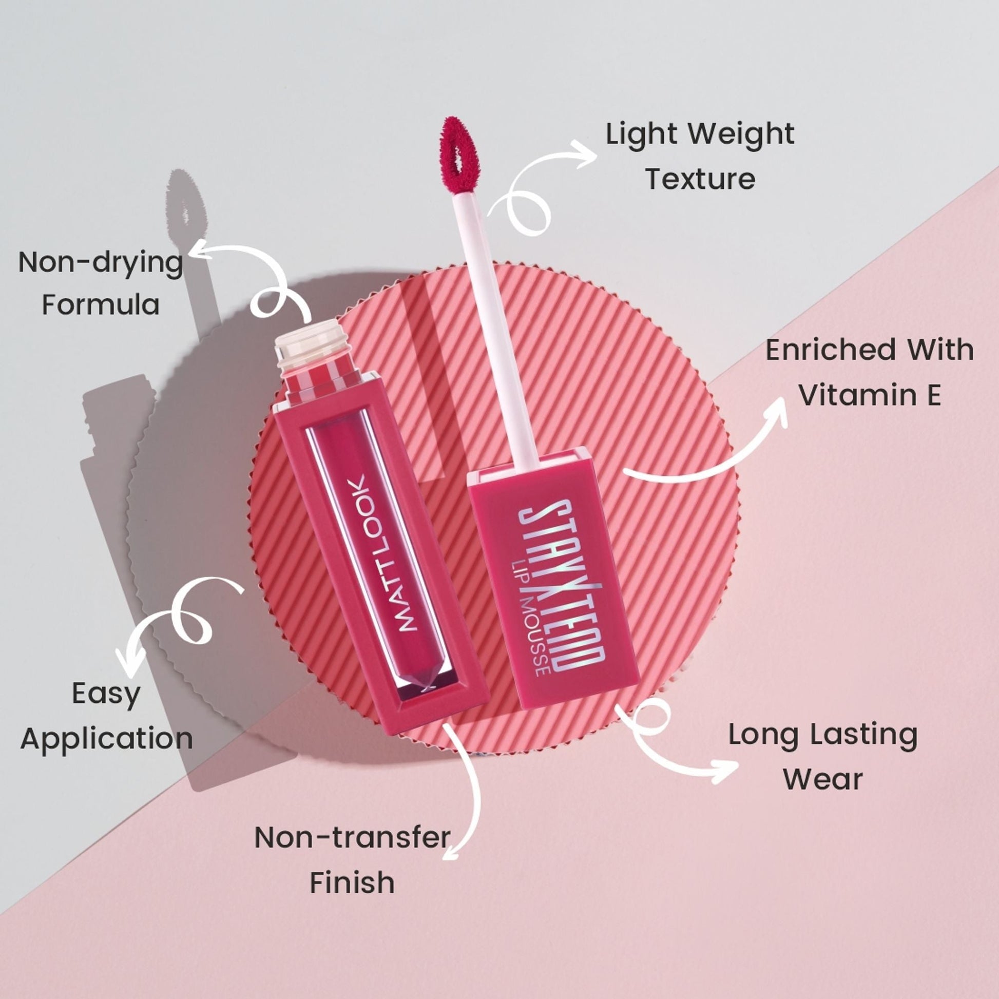 Matt Look Stayxtend Lip Mousse - Red In Bag 