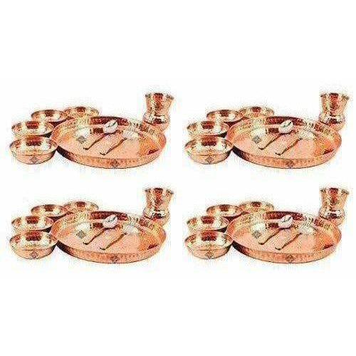Traditional Design Copper Thali Multi cuisine Dinnerware Set, 8 Pieces  Grab2Buy Brandless Grab2Buy