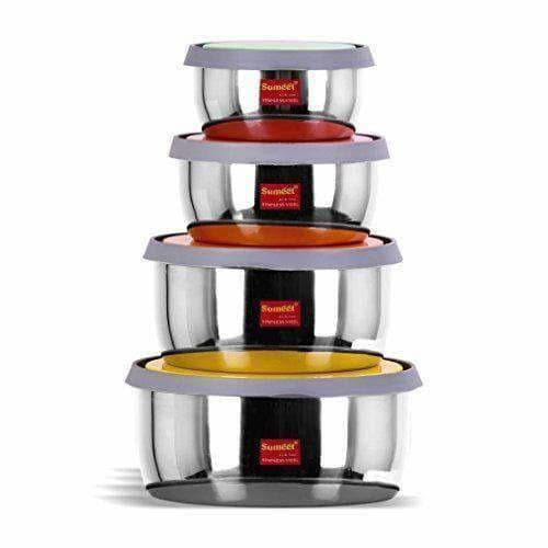 Stainless Steel Food Storage Airtight & Leak Proof -  Set  of 4 Containers - Grab2buy