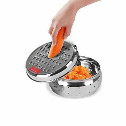 Stainless Steel Spill Free Vegetable Grater with Storage Container 