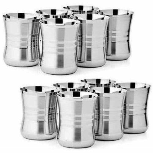 Stainless Steel  Glasses - Set of 12 - Grab2buy