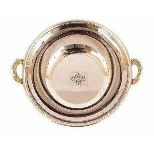 Steel Copper Kadai Bowl - 1000 ML | Grab2Buy