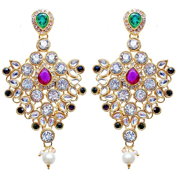 Tehzeeb Creations Semi Bridal Dulhan Dulhan Wedding & Engagement Necklace Set with Mang Tikka for Girls & Women Tehzeeb Creations