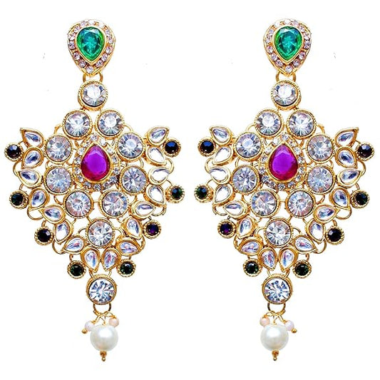 Tehzeeb Creations Semi Bridal Dulhan Dulhan Wedding & Engagement Necklace Set with Mang Tikka for Girls & Women Tehzeeb Creations