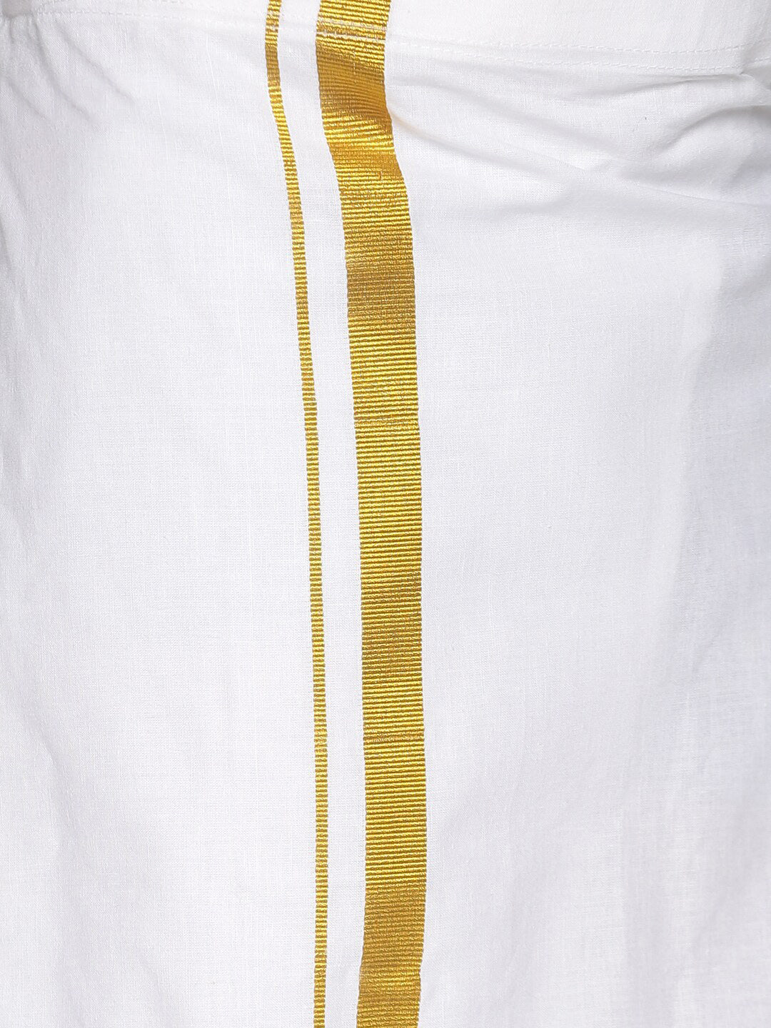 Sethukrishna Boys Olive Green & White Shirt And Veshti Set
