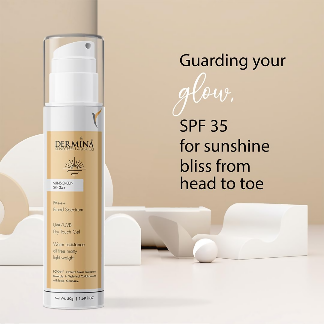 DERMINA Sunscreen Aqua Gel SPF 35+ PA+++ Broad Spectrum 