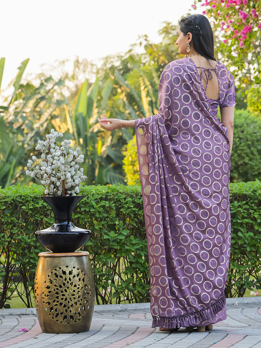 Tikhi Imli Geometric Woven Design Ready to Wear Grab2Buy 