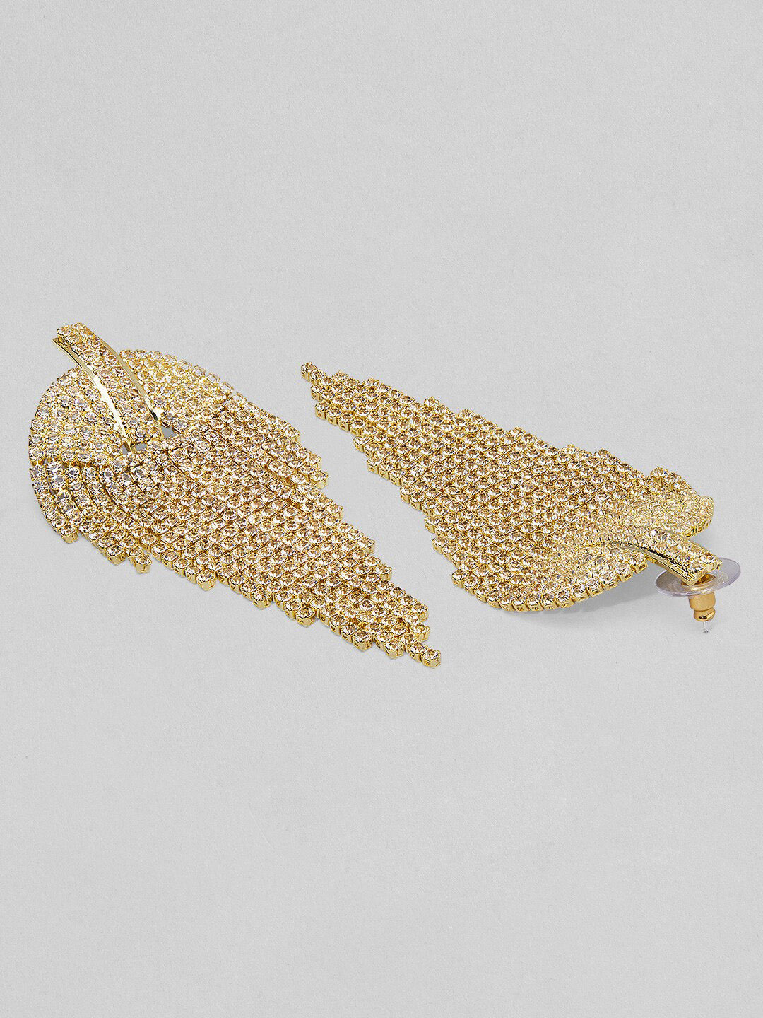 Tokyo Talkies Gold-Toned Contemporary Drop Earrings - Grab2buy