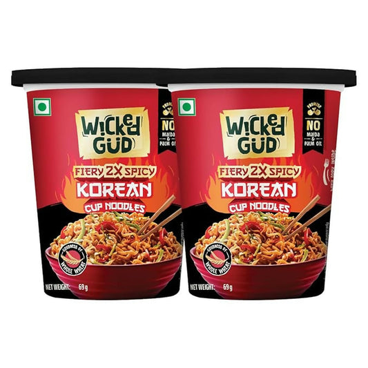 WickedGud Korean Cup Noodles Fiery 2X Spicy  Grab2Buy WickedGud Grab2Buy