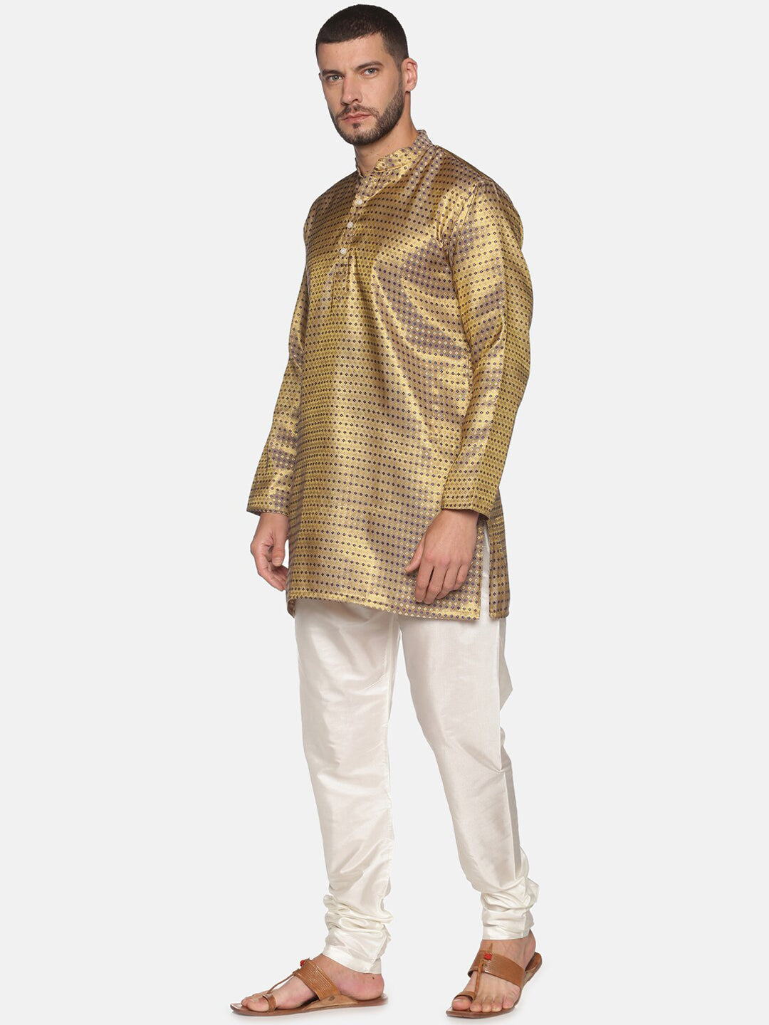 Sethukrishna Men Blue Kurta with Pyjamas