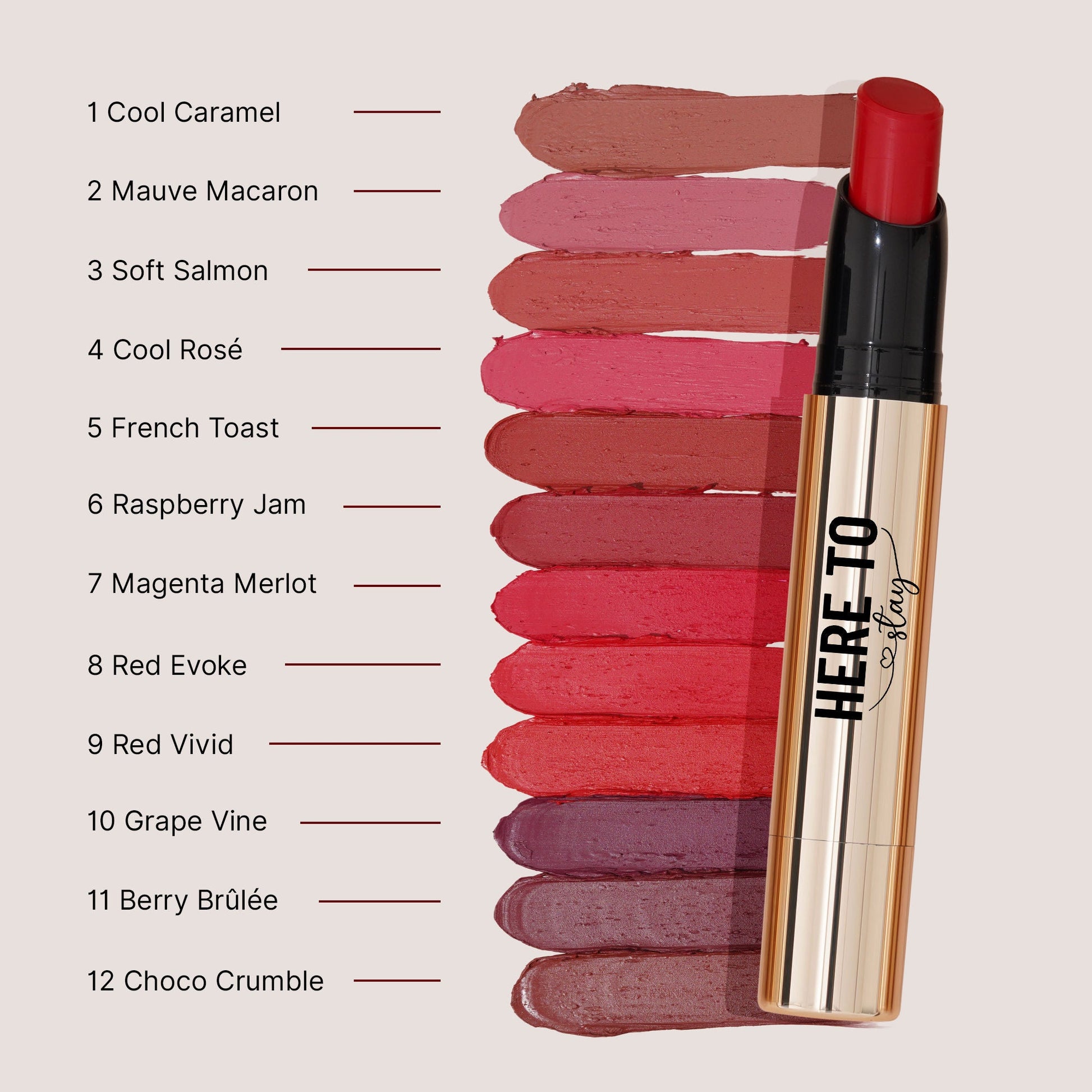 Swiss Beauty Select Here To Stay Lip Crayon Velvety-Matte Finish , 12-Hour Stay - 7 Magenta Merlot