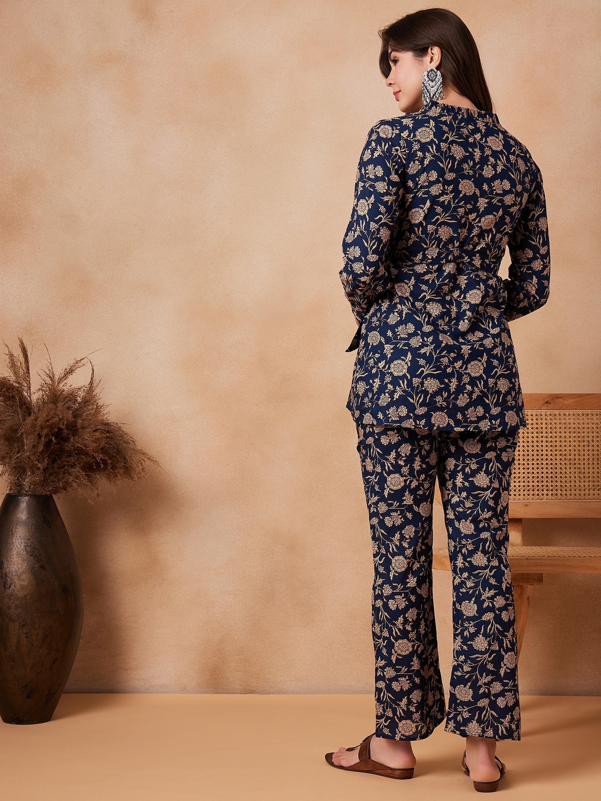 InWeave Navy Beige Co Ord Set 