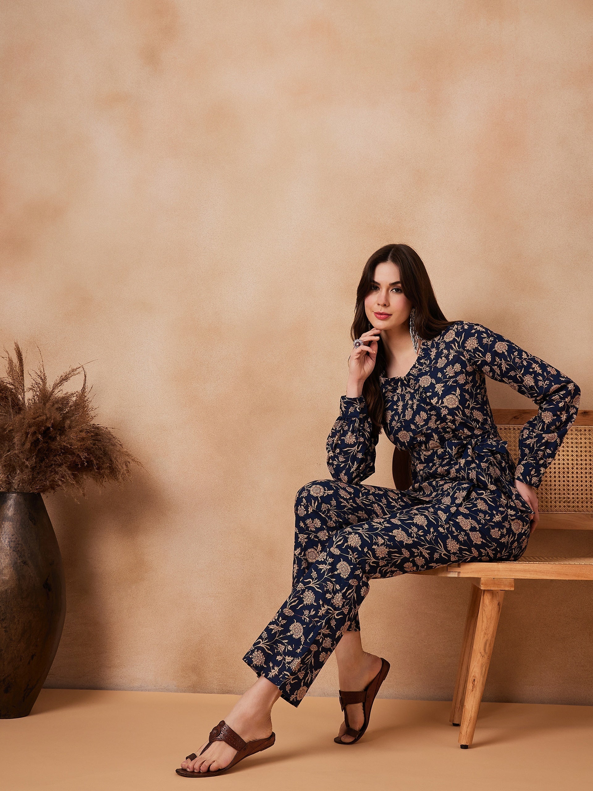 InWeave Navy Beige Co Ord Set 