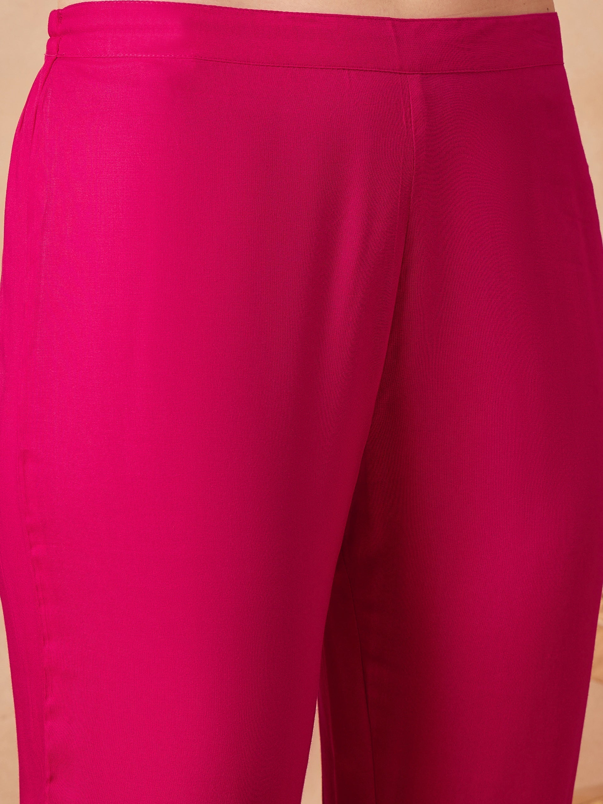 InWeave Rani Pink 3 Piece Co Ord Set With Belt 