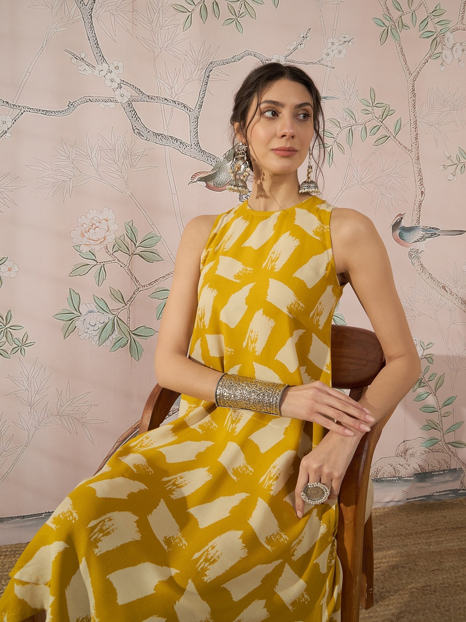 InWeave Honey Yellow Beige Kurta Set 