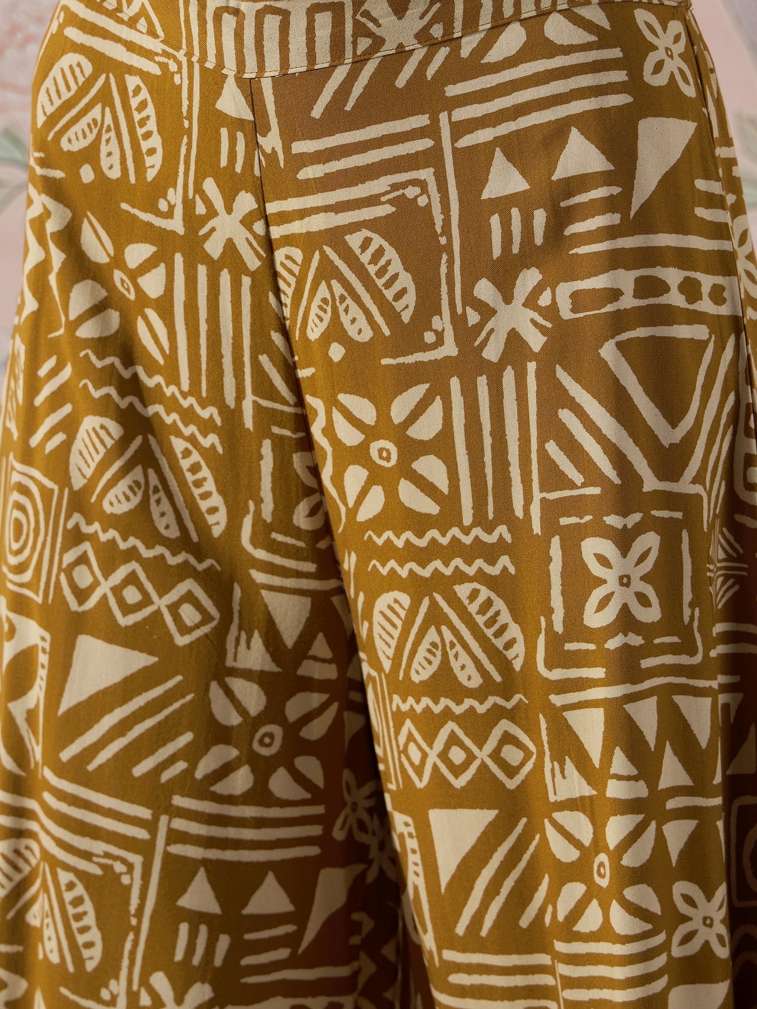 InWeave Dark Yellow Ethnic Flared Kurta Set 