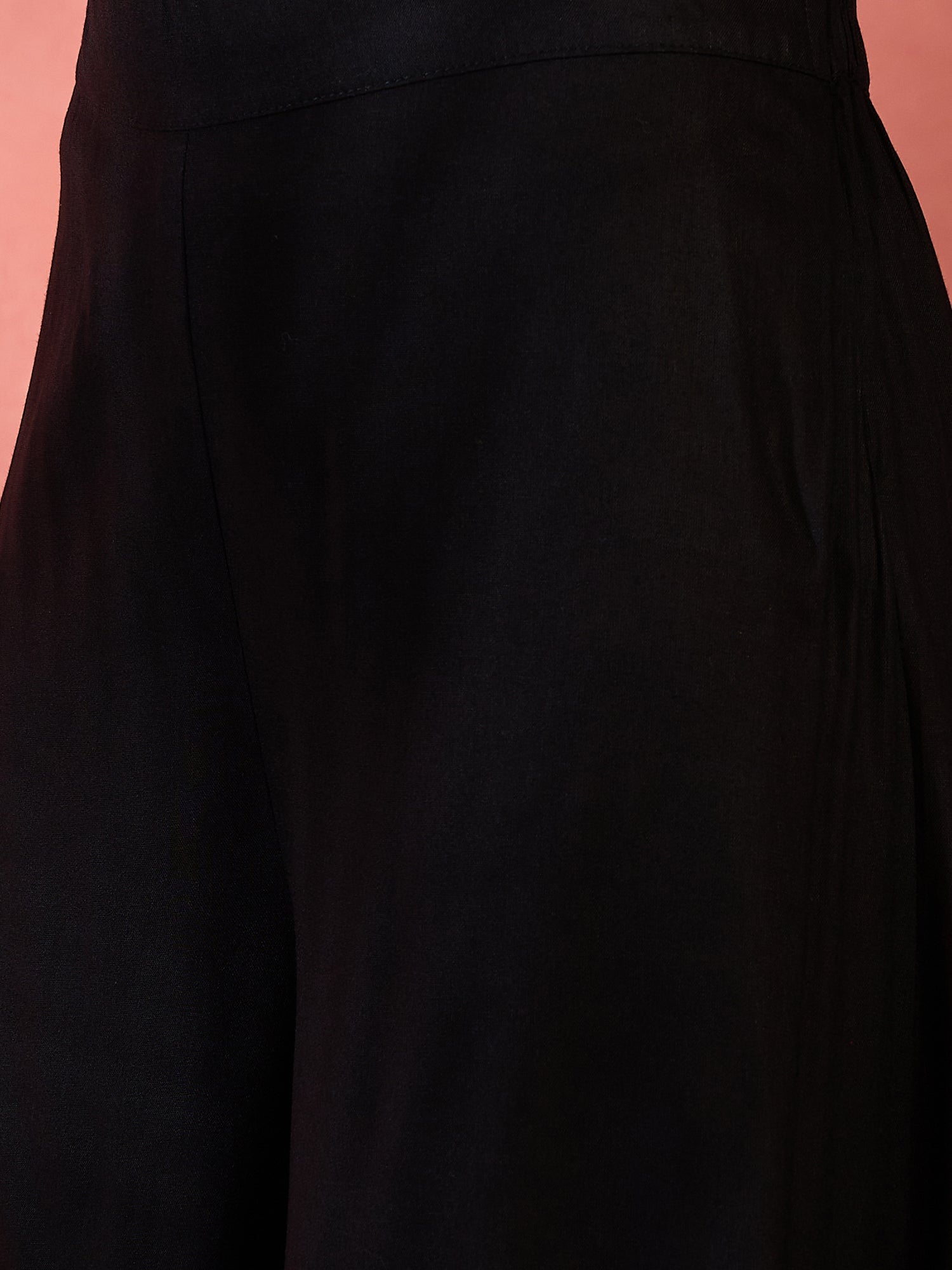 InWeave Black Kurta Short Palazzo Set 