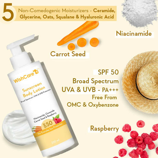 Wishcare Sunscreen Body Lotion SPF 50 - Distacart
