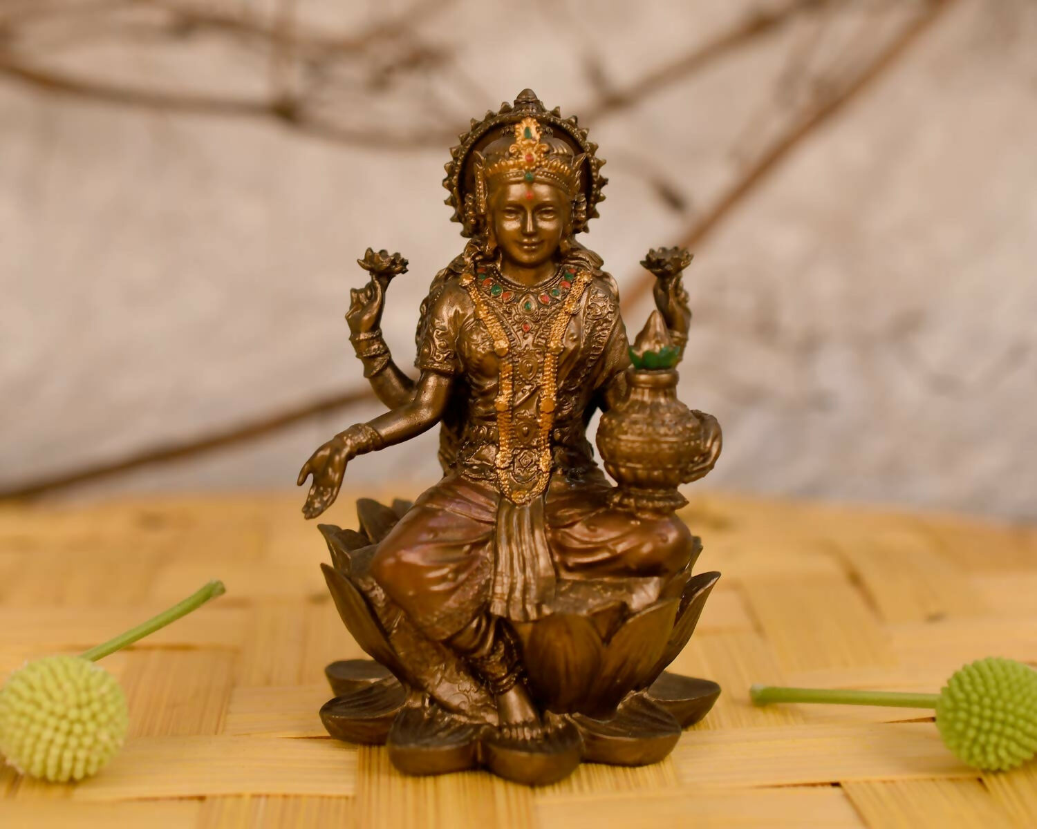 Collectible India Goddess Lakshmi Idol - Grab2buy