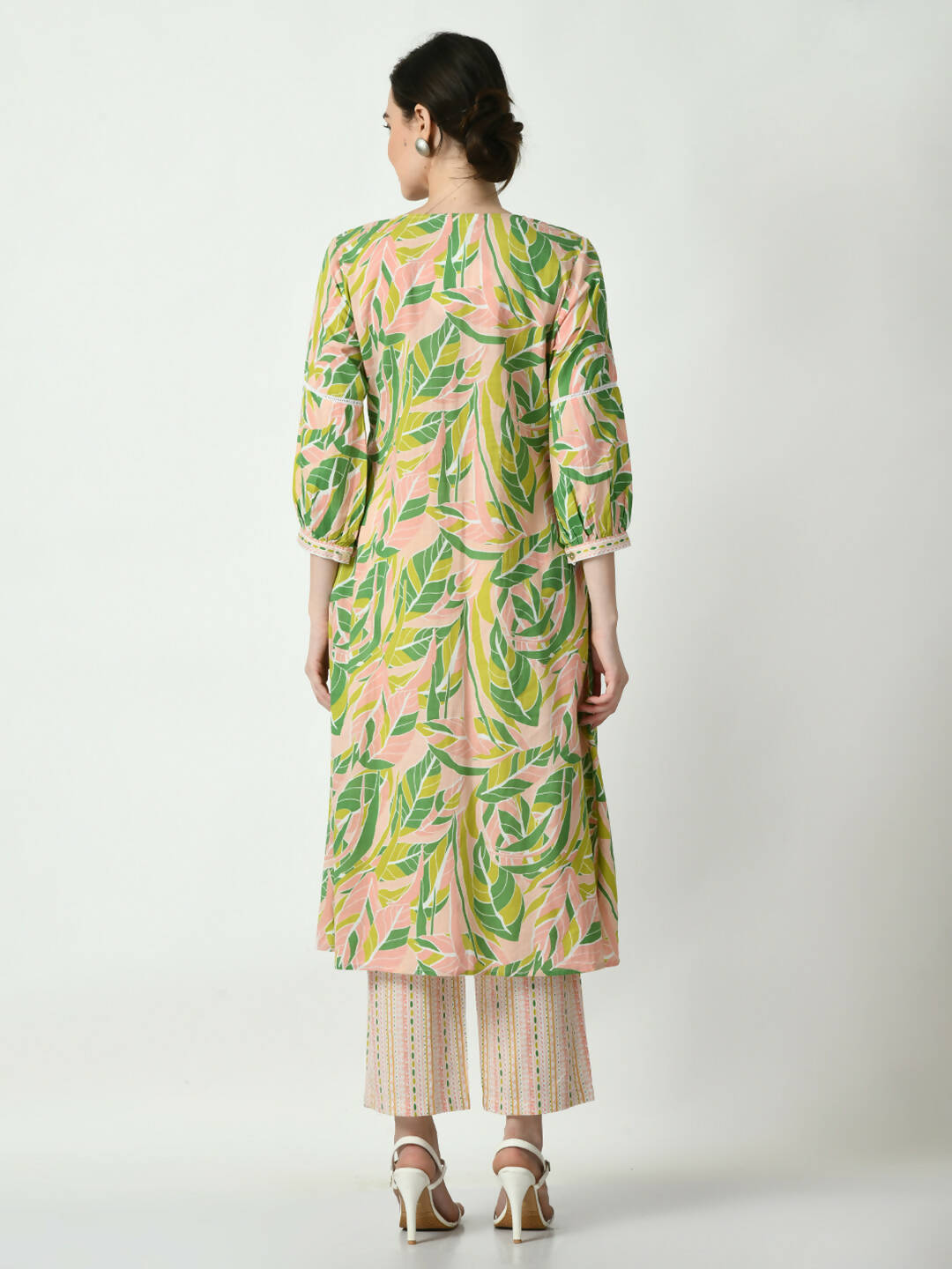 Myshka Women's Multi A-Line Kurta & Palazzos