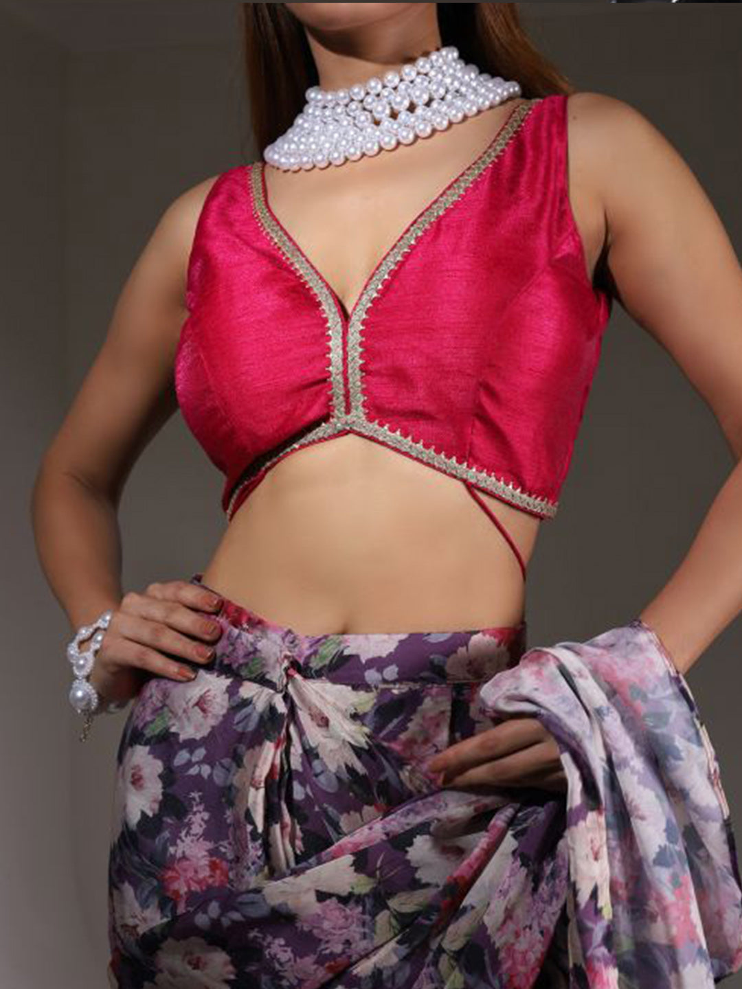 Tikhi Imli Floral Printed Satin Grab2Buy 
