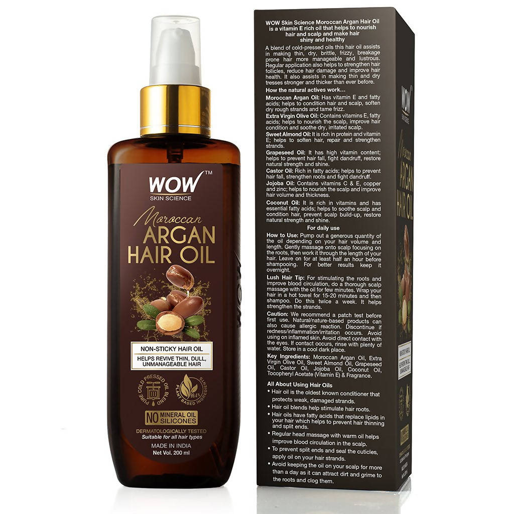 Wow Skin Science Moroccan Argan Hair Oil  Grab2Buy Wow Skin Science Grab2Buy