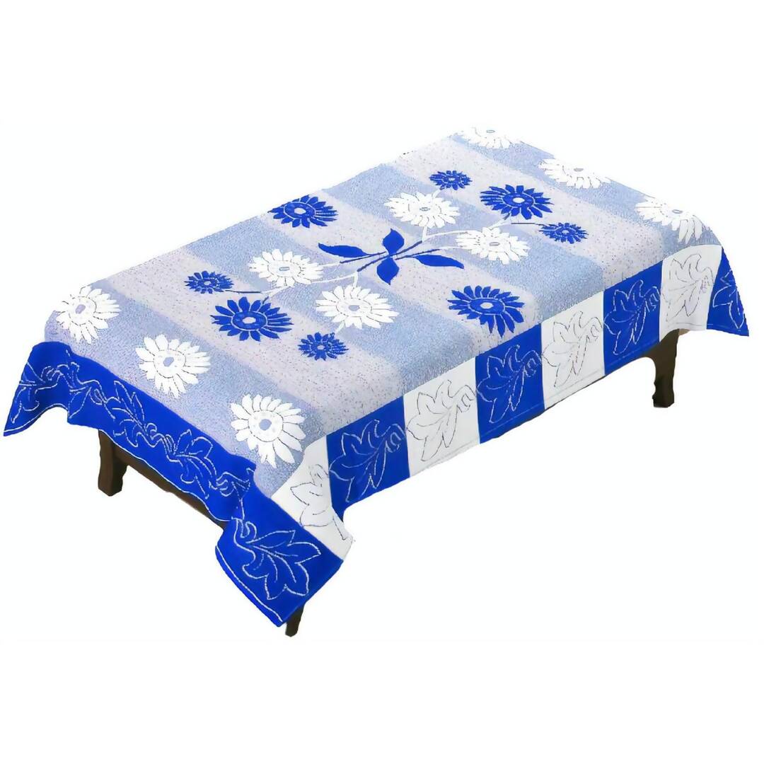 Yellow Weaves Designer Center 4 Seater Table Cover - Blue  Grab2Buy Generic Grab2Buy