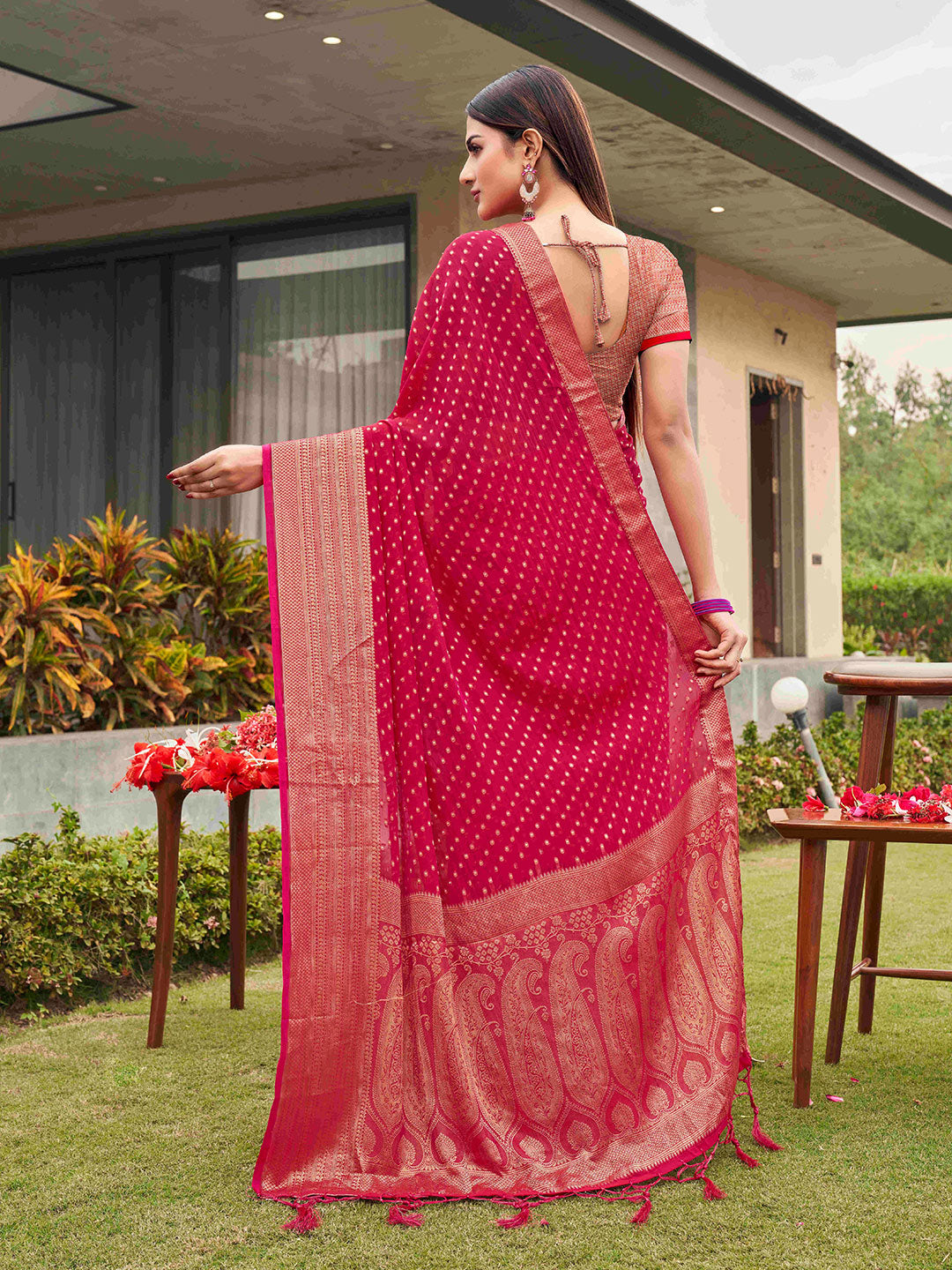 Tikhi Imli Woven Design Zari Art Silk Grab2Buy 