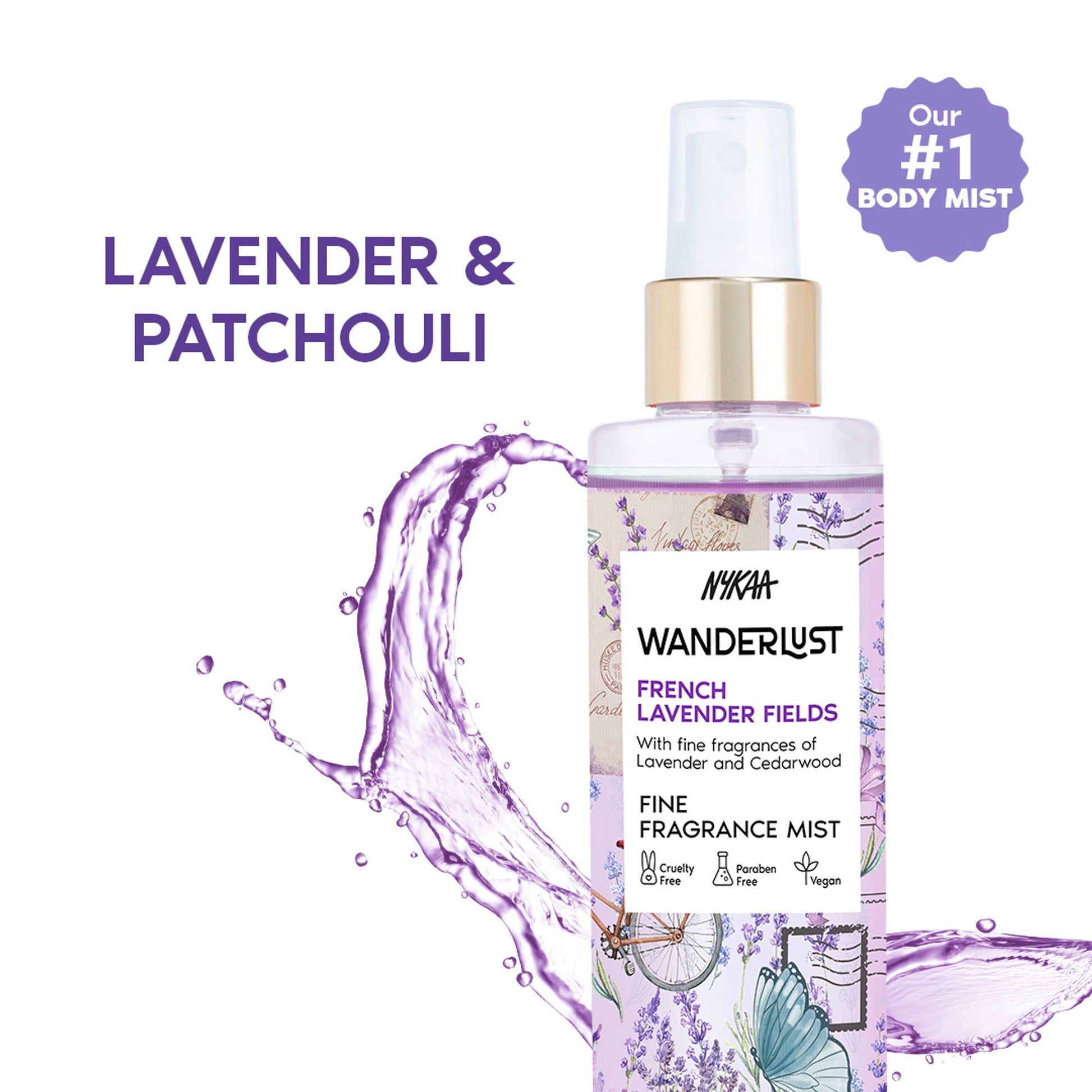Wanderlust Fragrance Mist For Her - French Lavender  Grab2Buy Wanderlust Grab2Buy