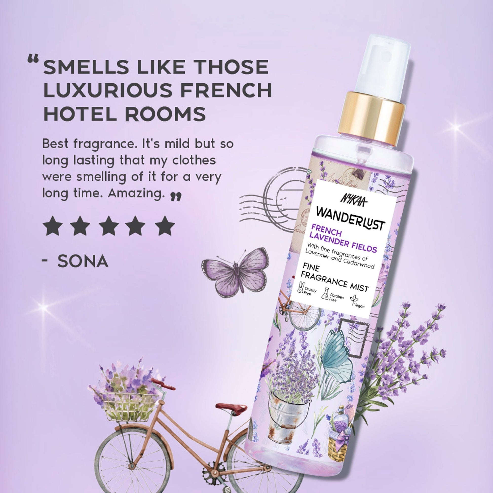 Wanderlust Fragrance Mist For Her - French Lavender  Grab2Buy Wanderlust Grab2Buy
