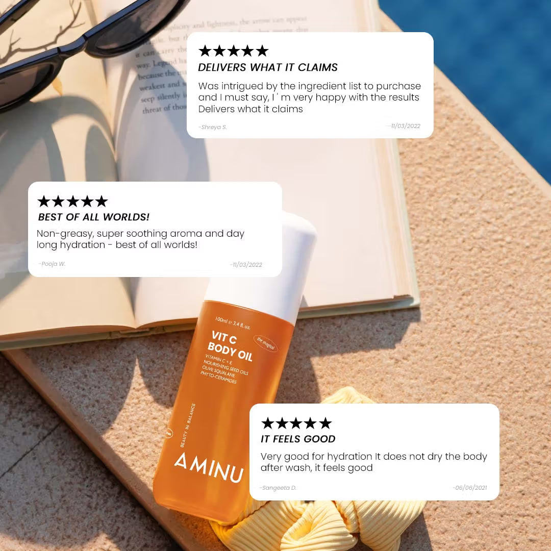 Aminu Melting Aminu Vit C Body Oil for Brightening & Hydrating  Grab2Buy Aminu Grab2Buy