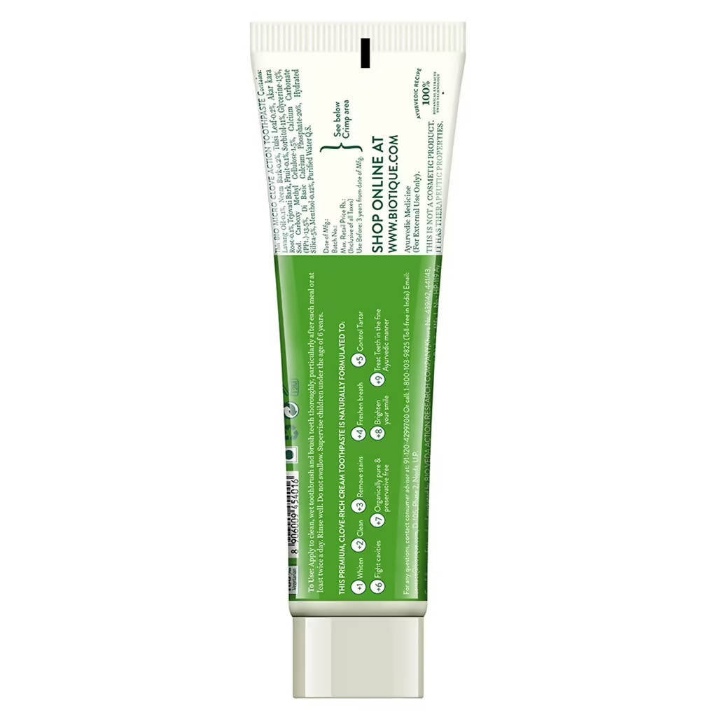 Biotique Clove & Tulsi Complete Care Toothpaste 