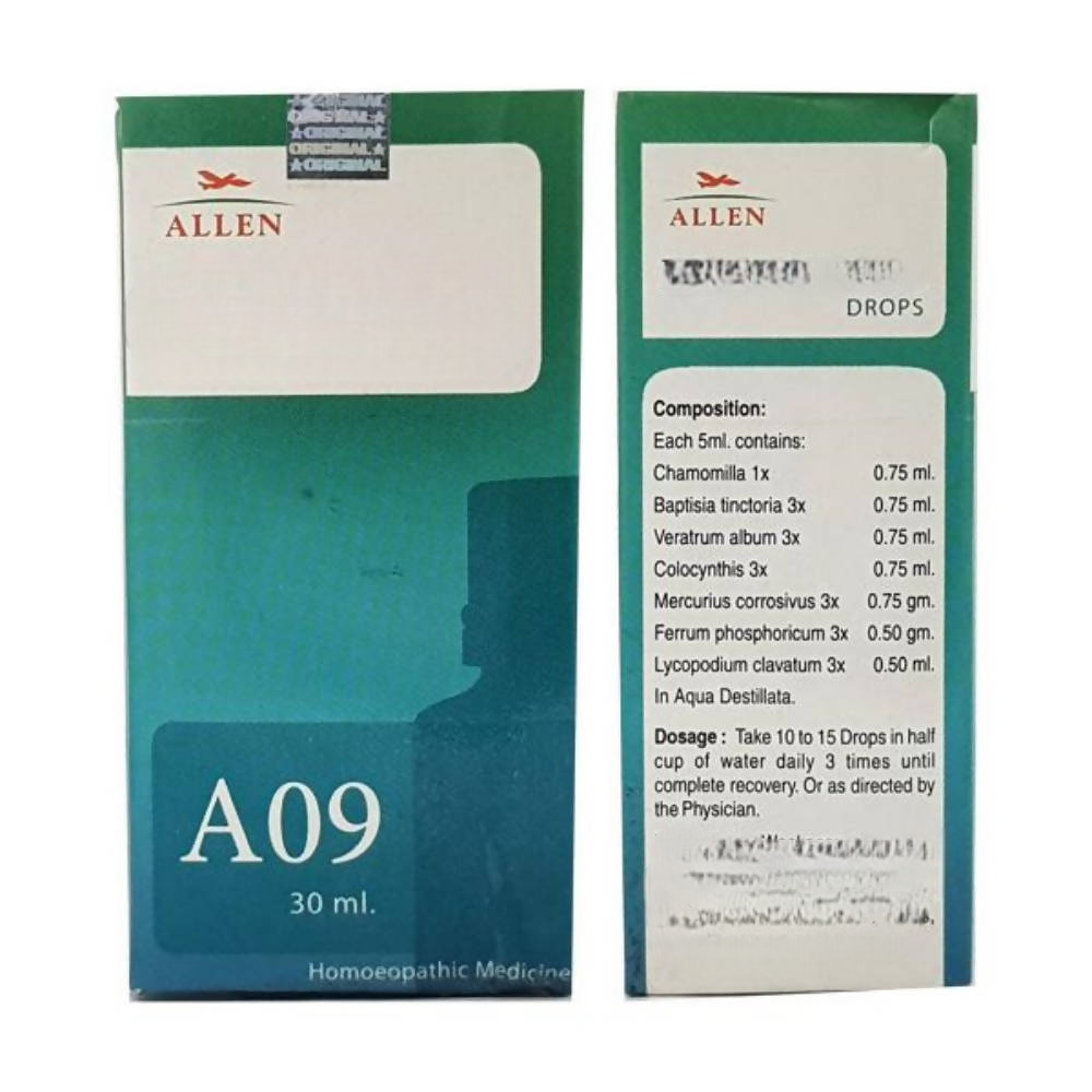 Allen Homeopathy A09 Diarrhoea Drops 