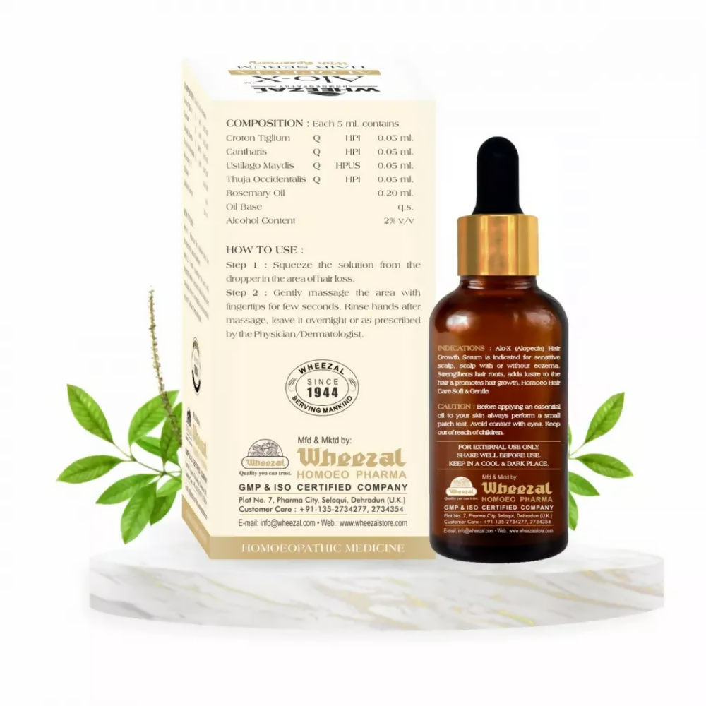 Wheezal Alo-X Alopecia Hair Serum  Grab2Buy Wheezal Grab2Buy