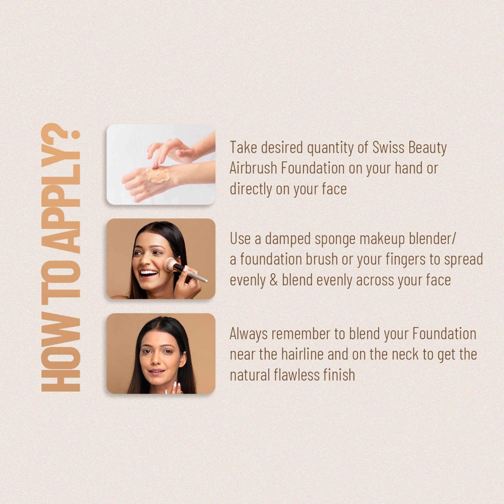 Swiss Beauty Airbrush Finish Full Coverage Foundation - 7 Sand