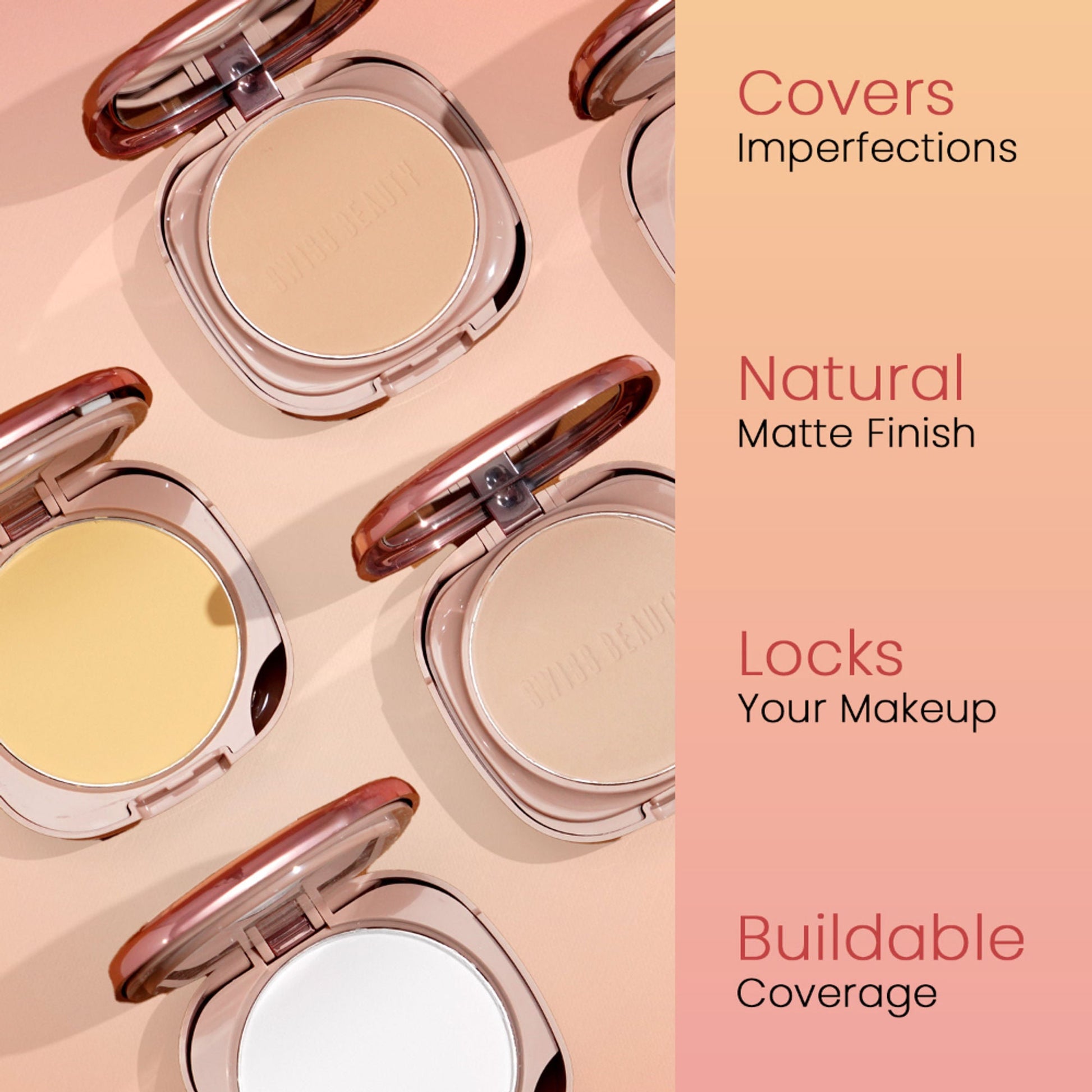 Swiss Beauty Matte & Set Duo Lightweight Compact Powder - 04 Honey and Banana
