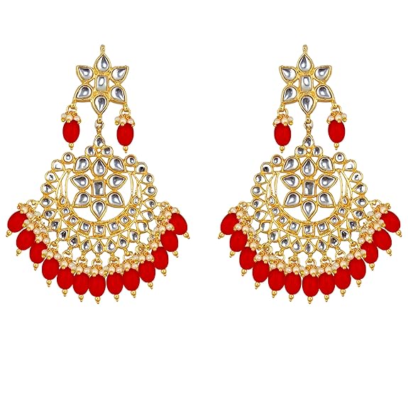 Tehzeeb Creations Ethnic Gold Plating Padmavat Jewelry Kundan Necklace Set for Girls & Women Tehzeeb Creations