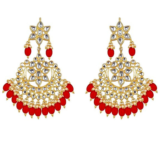 Tehzeeb Creations Ethnic Gold Plating Padmavat Jewelry Kundan Necklace Set for Girls & Women Tehzeeb Creations