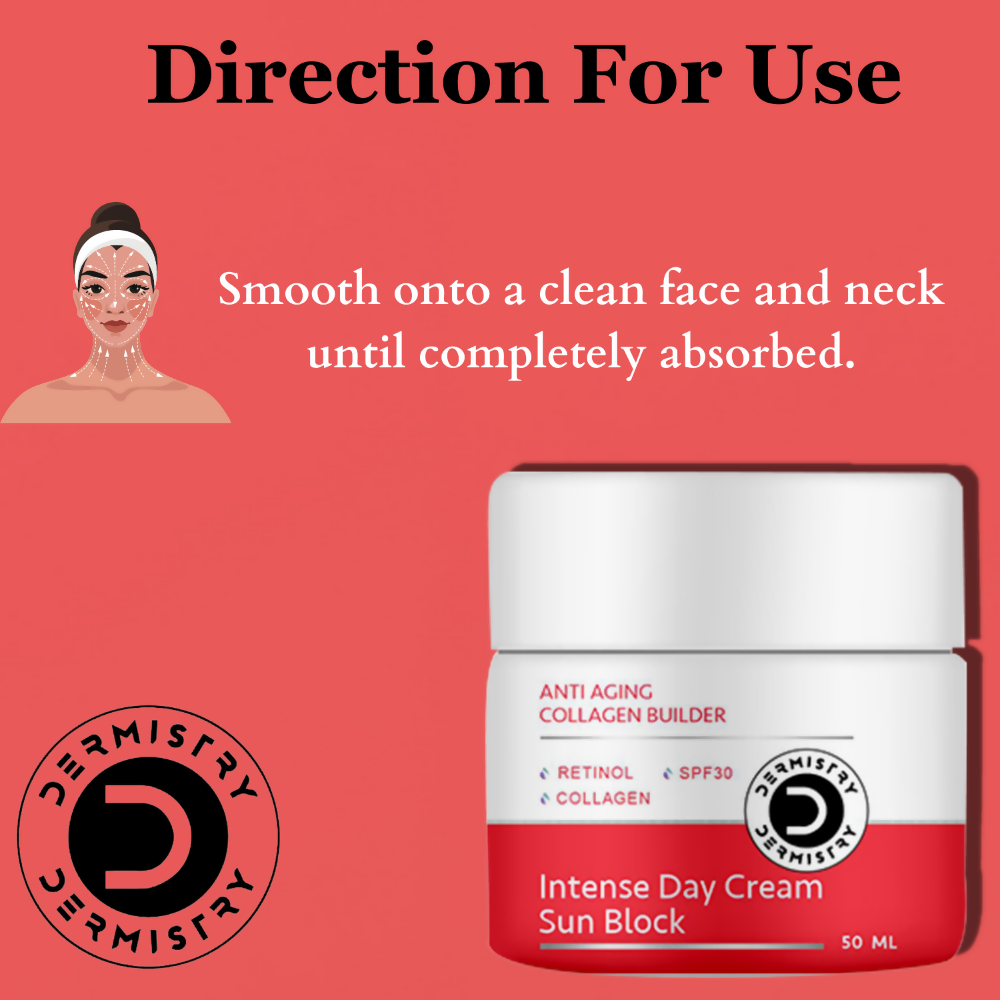 Dermistry Anti Aging Collagen Builder SPF30 Retinol Hyaluronic Acid Nourishing Age Protect Day Cream 