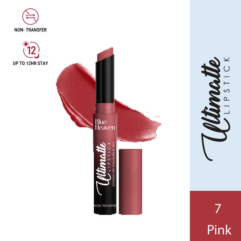 Blue Heaven Ultimatte NonTransfer Long Lasting Lipstick - 07 Pink 