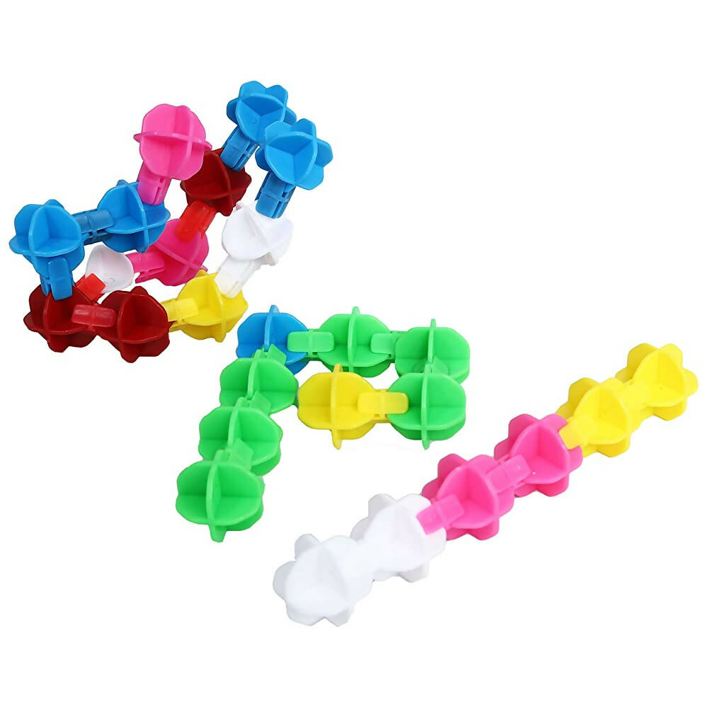 Kipa Educational 200 Snowflakes Toy Pieces Building Blocks Toys for Kids Education Blocks Learning Puzzle Toys-Multi Color