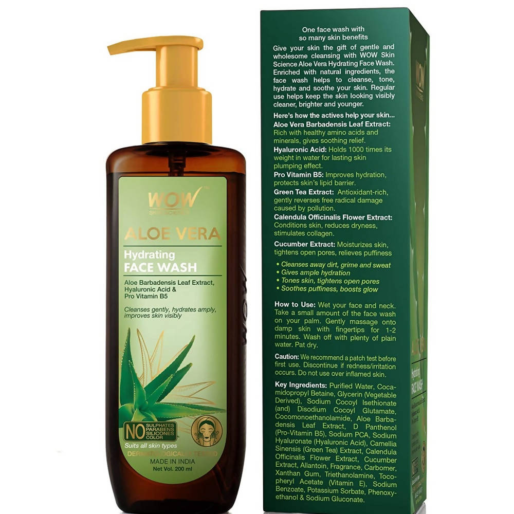 Wow Skin Science Aloe Vera Hydrating Face Wash  Grab2Buy Wow Skin Science Grab2Buy