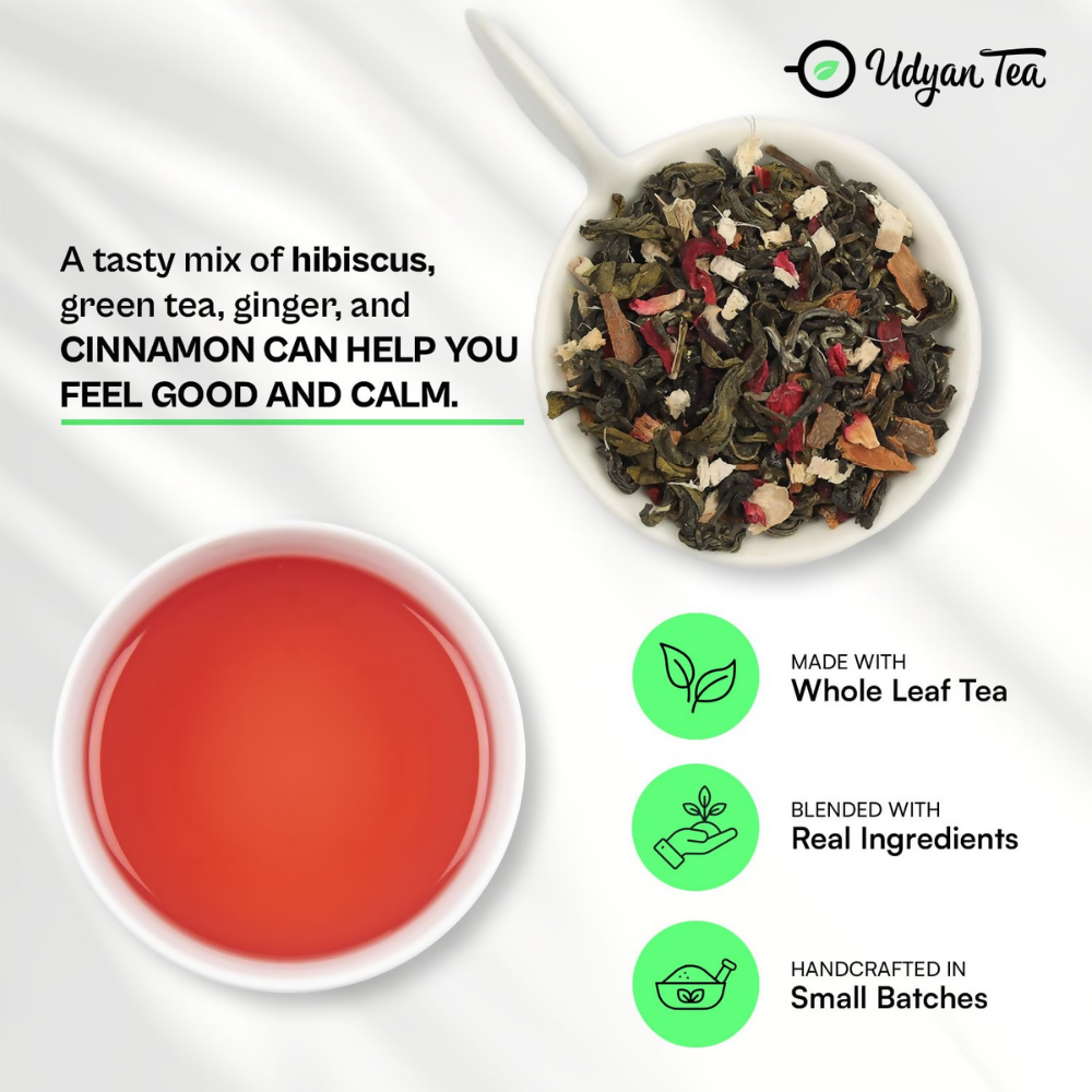 Udyan Tea Hibiscus Spice Green Tea  Grab2Buy Udyan Tea Grab2Buy