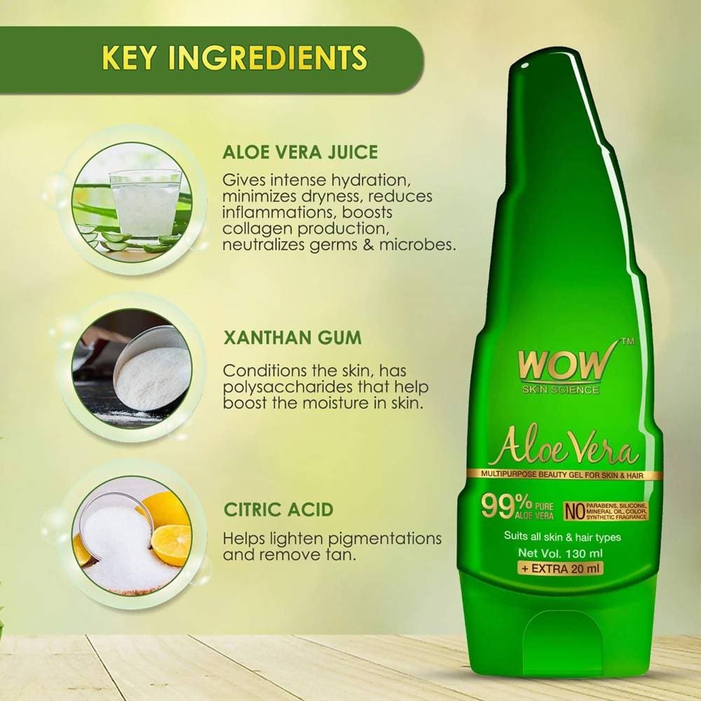 Wow Skin Science Aloe Vera Multipurpose Beauty Gel  Grab2Buy Wow Skin Science Grab2Buy