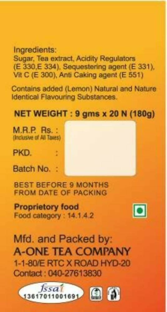 A-One Ice Tea Lemon Flavour Instant - Grab2buy